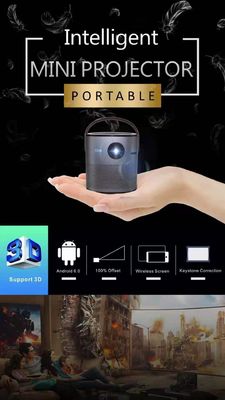 3D 84X84X86mm Mini Smart Portable Projector For Office